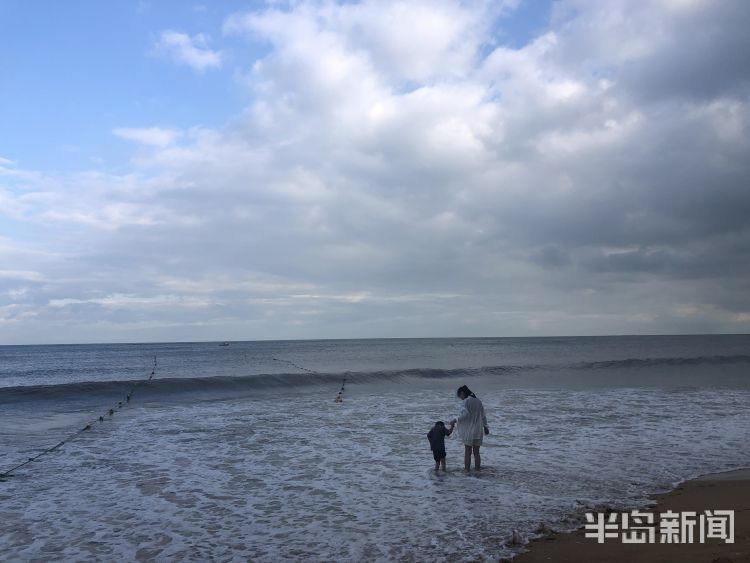 暴风雨|白浪缱绻海风习习 青岛西海岸新区金沙滩景区暴风雨后风景依旧