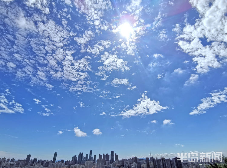 今儿|7月27日青岛市区终于蓝天白云 成为不少人朋友圈中的“网红”