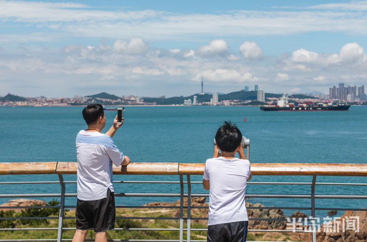 眺望|从西海岸眺望东海岸 欣赏蓝天下的青岛之美