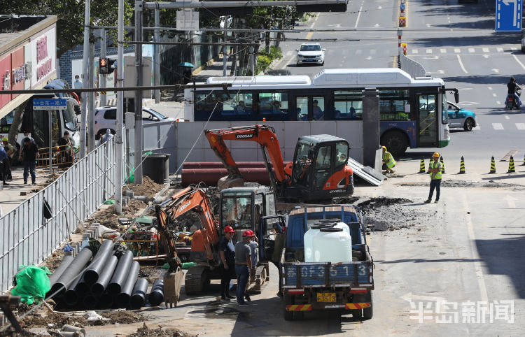 威海路|威海路封闭施工 预计工期为期两个月 现场是这样的
