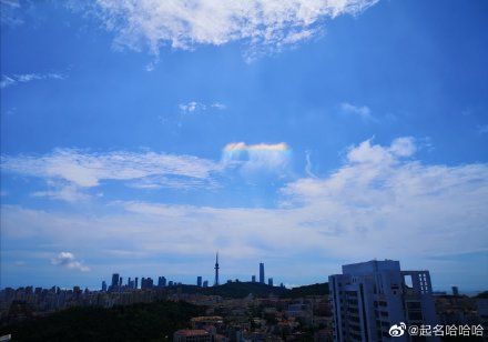 |青岛的蓝天白云刷屏朋友圈还有罕见七彩祥云 7月28日“青岛蓝”继续