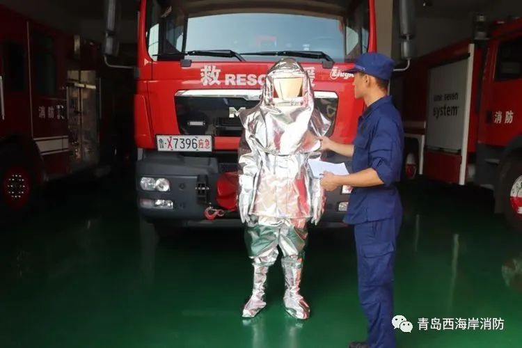 香江|青岛开发区大队香江路消防救援站积极开展执勤车辆器材性能测试