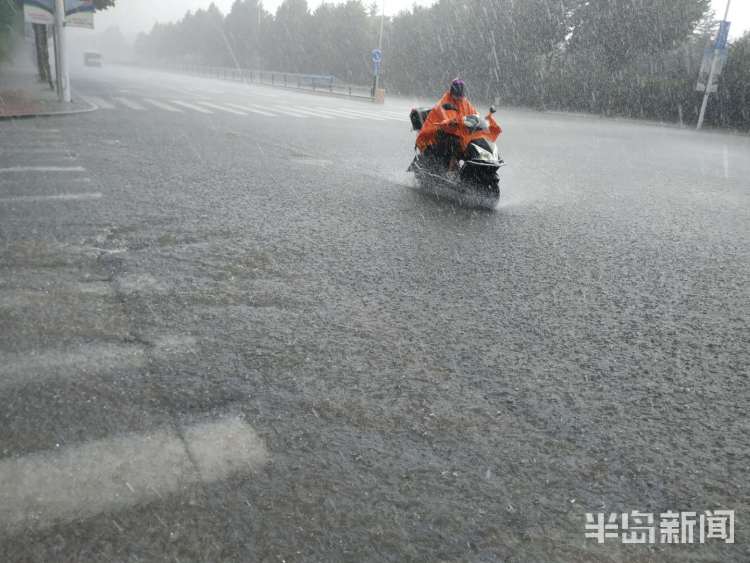 一阵雨|一阵雨一阵晴 莱西路面现“小河”最大降水量达70.9mm