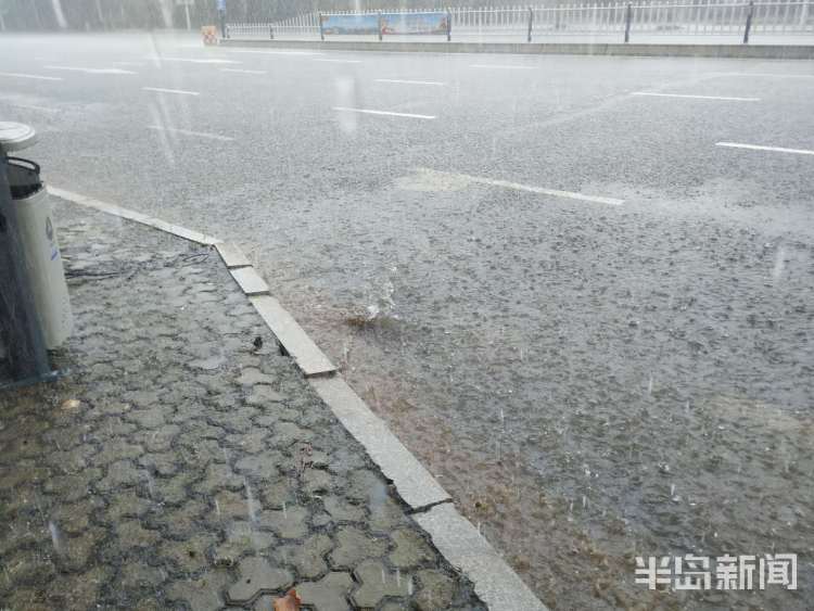 一阵雨|一阵雨一阵晴 莱西路面现“小河”最大降水量达70.9mm