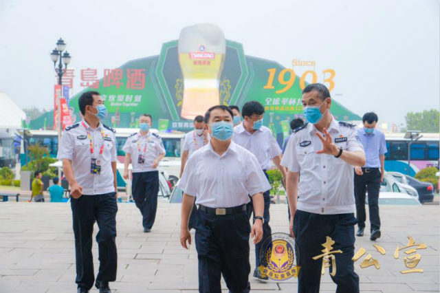 啤酒节|隋汝文实地督导检查第30届青岛国际啤酒节安保工作
