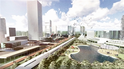 |青岛绘出为轨道交通产业配套综合服务的“未来高铁城”