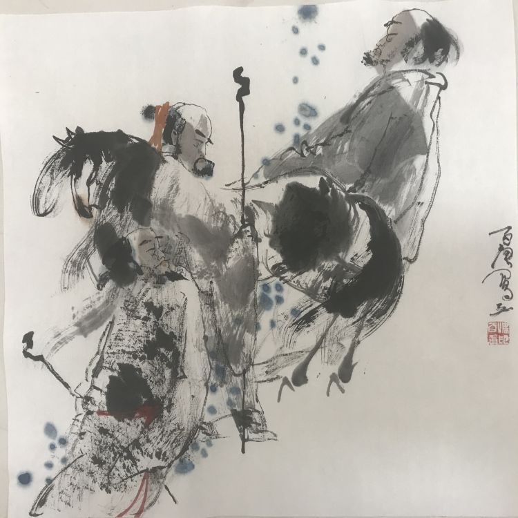 |古拙苍劲 内蕴神秀——梁百庚人物画欣赏（之十一）