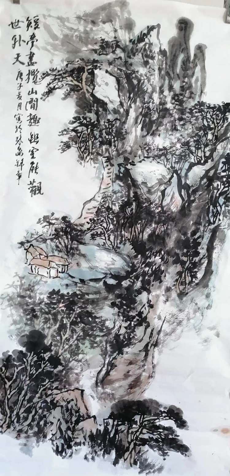 苍秀|【回澜阁】峰峦苍秀 意境壮美——翟锦章山水画欣赏（之七）