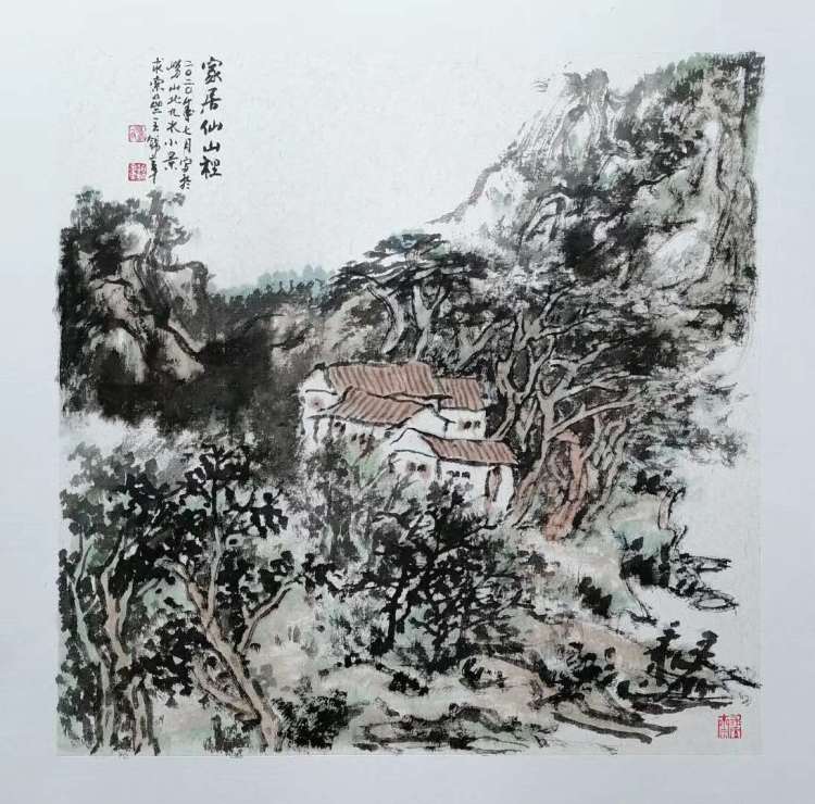 苍秀|【回澜阁】峰峦苍秀 意境壮美——翟锦章山水画欣赏（之七）