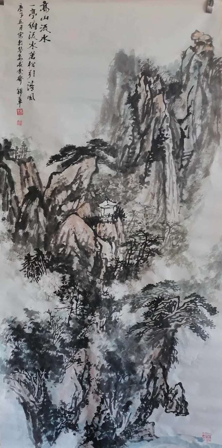 苍秀|【回澜阁】峰峦苍秀 意境壮美——翟锦章山水画欣赏（之七）