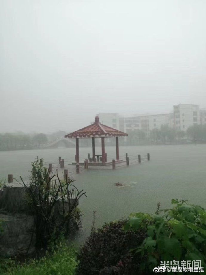 城阳|城阳等地“豪雨”倾盆 路面“海浪”滚滚车辆被淹 网友：买船来得及吗