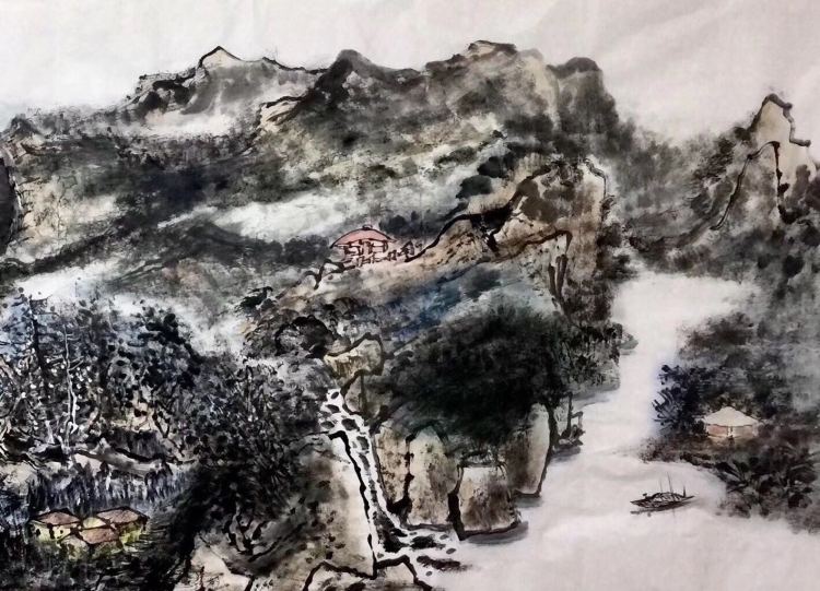 回澜阁|【回澜阁】水墨丹青中的如画江山——崔士文书画作品欣赏