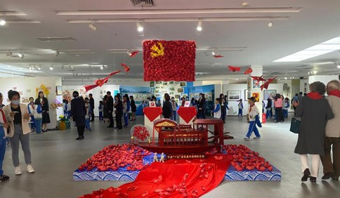 600件師生作品大飽眼福，嶗山區實驗學校美育成果展獻禮建黨100周年