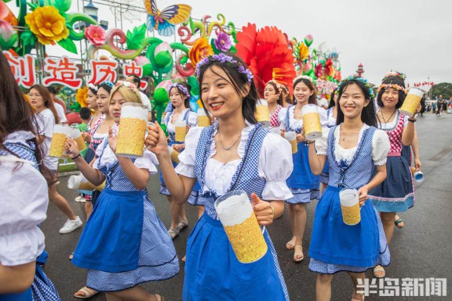 啤酒节华彩乐章丨千里寻酒金沙滩花海纷呈绽华彩