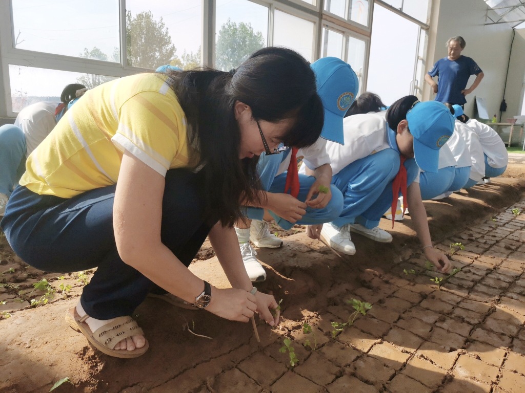 从位于即墨金口的市中学生学农实践基地顺利返回美丽的校园