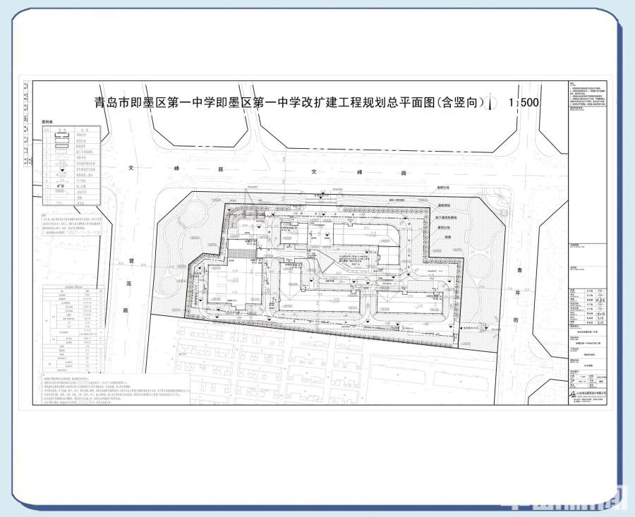 改扩建即墨区第一中学规划公示