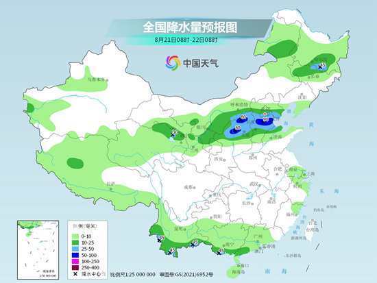 山东中东部,云南西南部等地部分地区有中到大雨,其中,陕西北部,山东