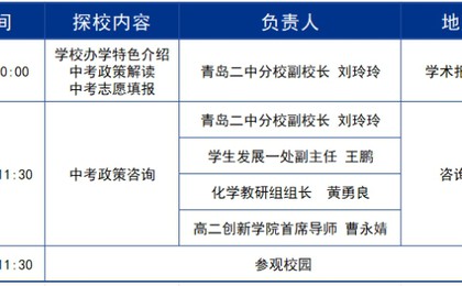 1月25日星期六 二中分校邀您探校