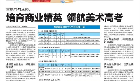 青岛商务学校：培育商业精英 领航美术高考
