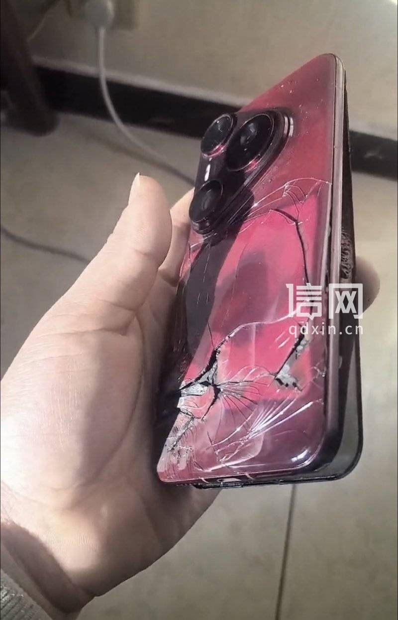 华为新手机充电时电池爆了 售后凭照片认定“外力所致”拒保 涉事机型宣称耐摔25倍 律师质疑检测依据