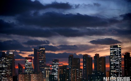 风卷流云，落日染天！青岛绝美大片来了