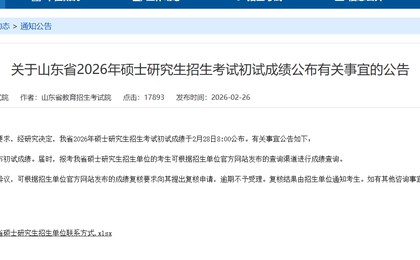 山东考研成绩即日可查!附招生单位联系方式
