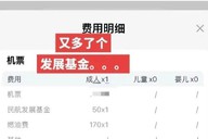 网友称机票多出“民航发展基金”费用，业内人士：就是机建费