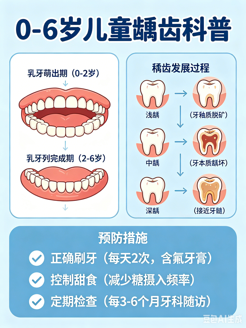 科普宣传║0-6 岁儿童如何预防龋齿