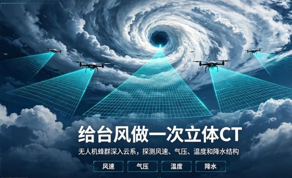 给台风做“立体CT”： 蜂群无人机组团“追风”