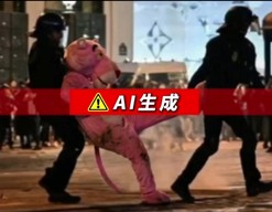 “粉红豹”现身法国骚乱现场？实为AI伪造