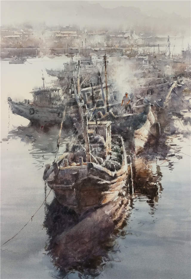 回澜阁李家成水彩意境