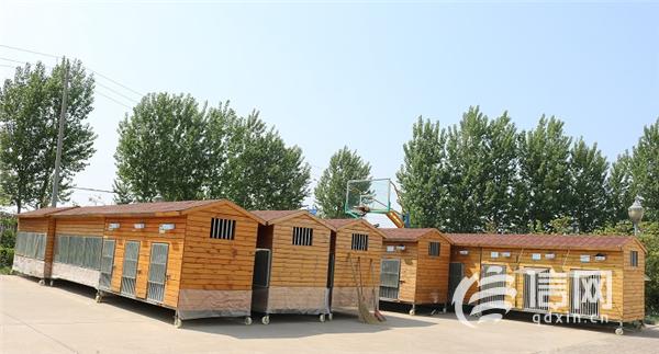 进入警犬基地,映入眼帘的是一排整齐有序的犬舍和广阔的警犬训练场.