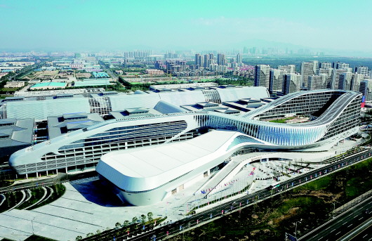 从空中俯瞰中铁·青岛世界博览城.