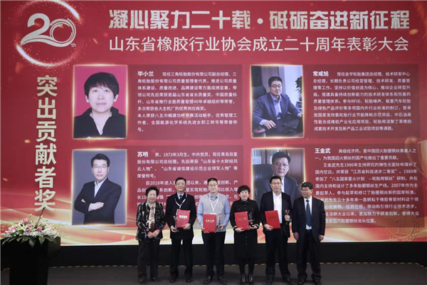 山东大业股份有限公司党委书记窦宝森获评山东省橡胶行业功勋人物.