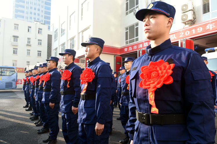 這是消防救援隊伍改革轉隸後青島市第