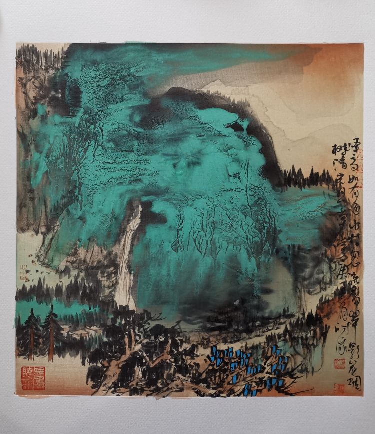 空灵酣畅大气磅礴谢添山水画作品欣赏