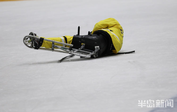 残疾人冰球冰撬图片