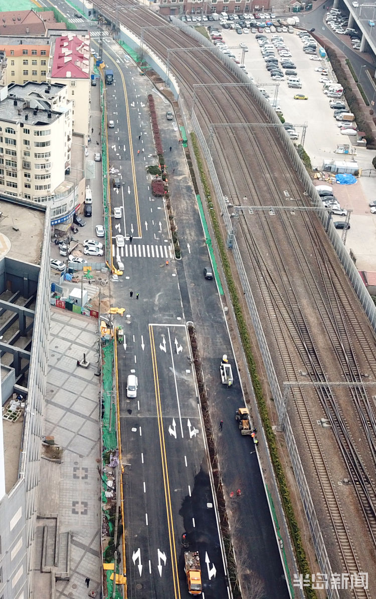 青岛西部城区复兴"第一仗":济南路拓宽工程即将竣工 4月2日通车