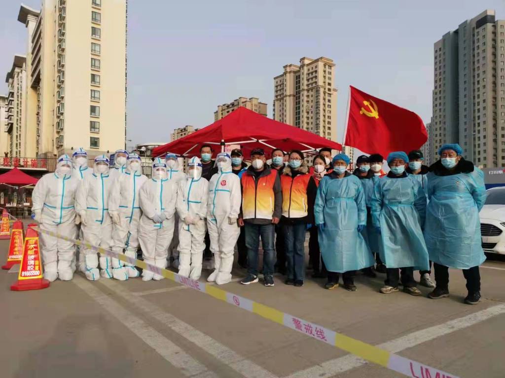 请党放心抗疫有我金家岭街道各级党组织党员干部积极投身疫情防控一线