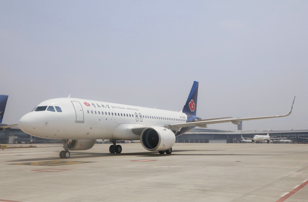 青岛航空第32架空客a320新飞机入列