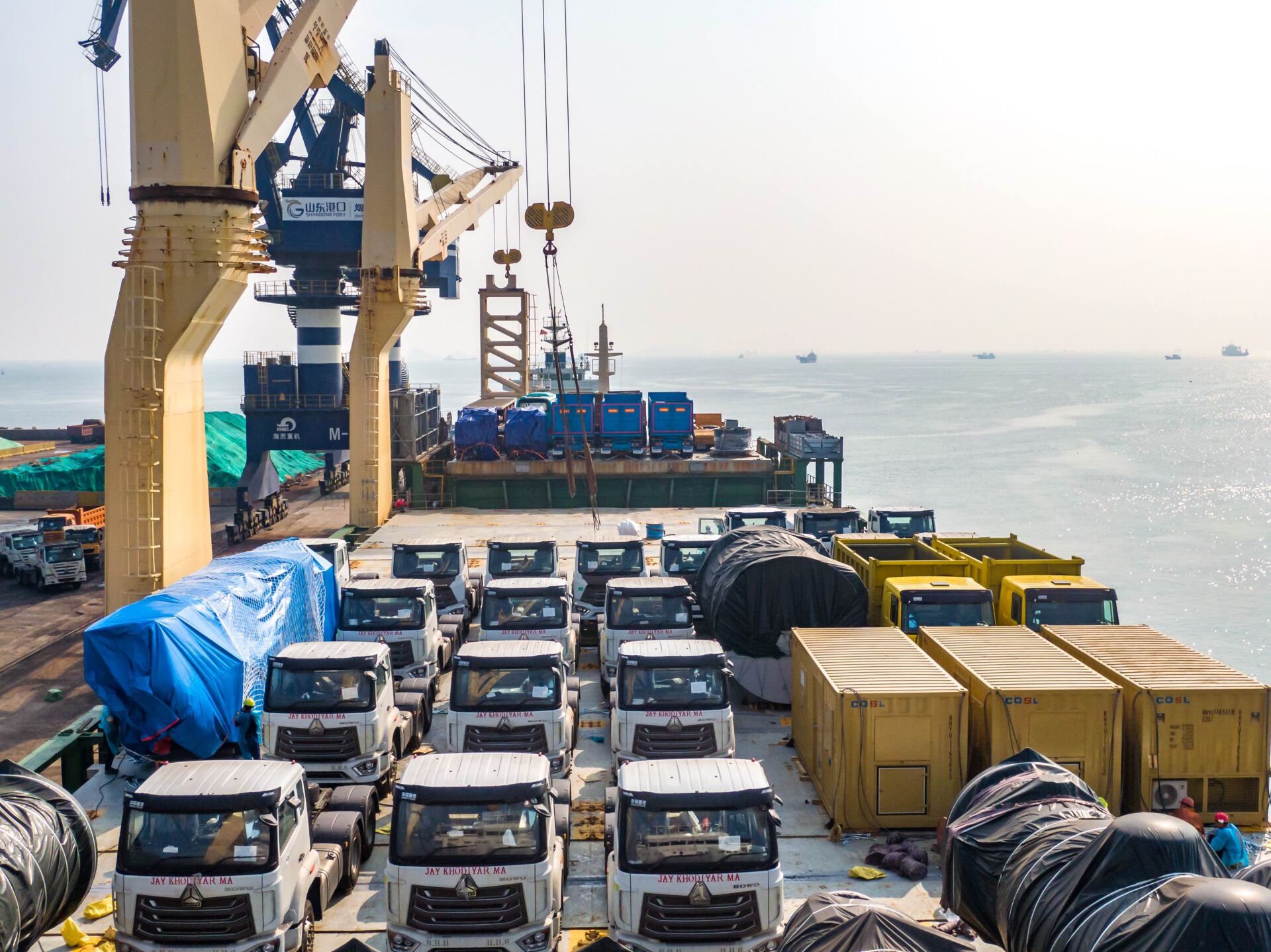 今年以来,烟台港累计发送中非件杂货班轮66艘次,累计出口量达135万吨