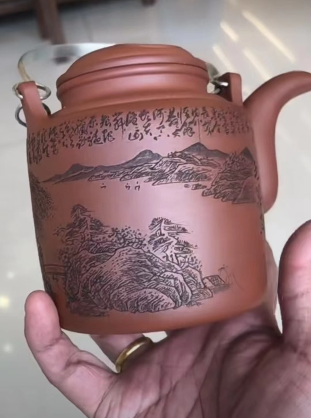 李守敬紫砂壶陶刻艺术作品赏析-半岛网