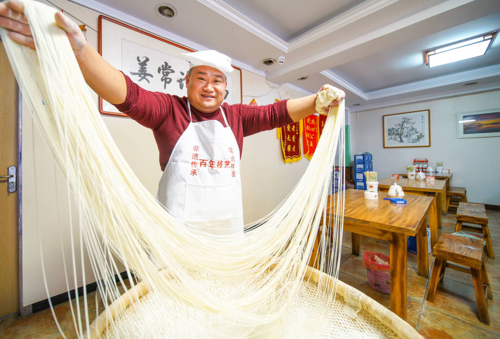 海阳郭城摔面图片