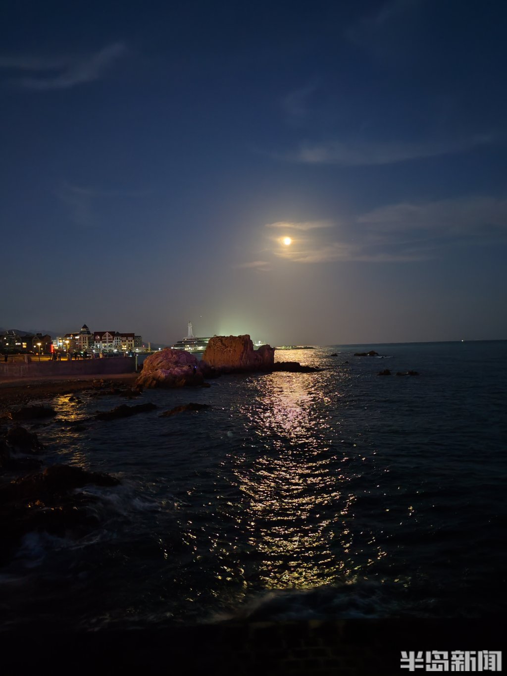 青岛:海滨“夜曲”-半岛网