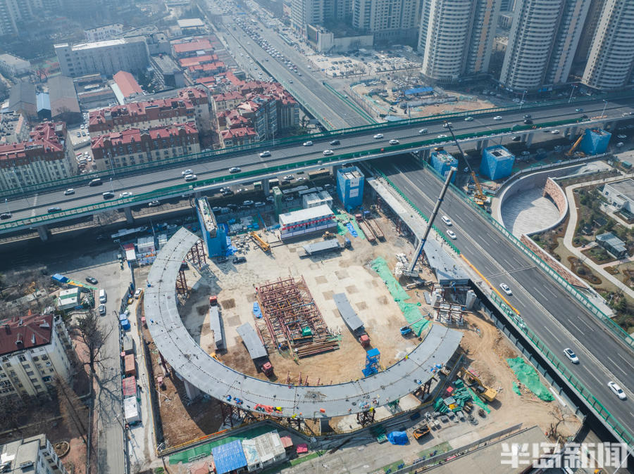 山东路与杭鞍高架路牵手在即