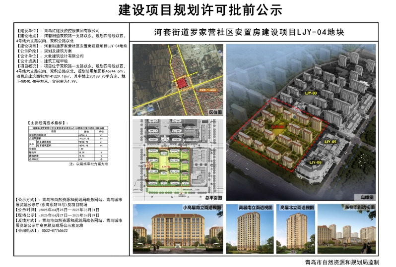 城阳区河套街道四个安置房项目规划方案公示-半岛网