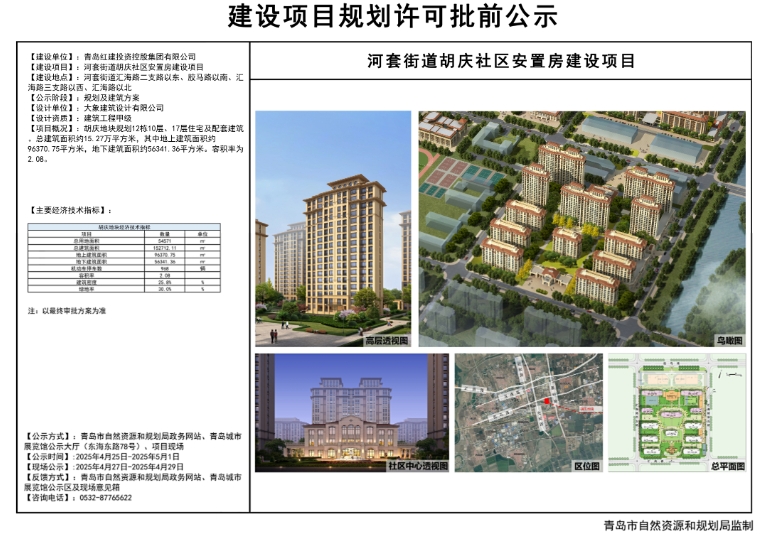 城阳区河套街道四个安置房项目规划方案公示-半岛网