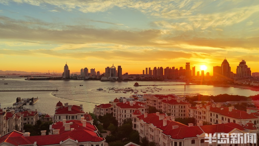 高清大图!青岛绝美夕阳,绘就海滨梦幻画卷-半岛网