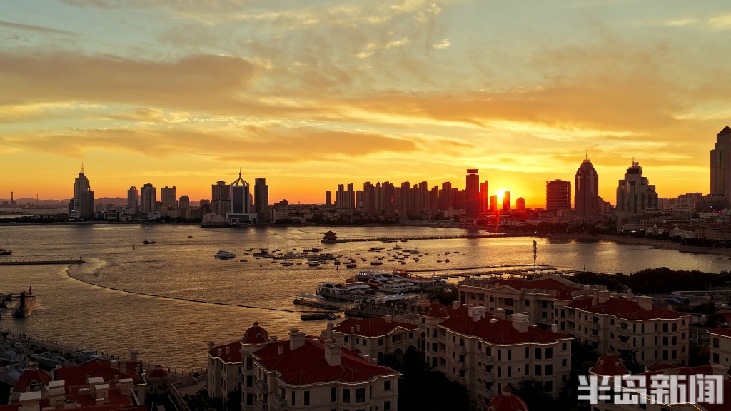 高清大图!青岛绝美夕阳,绘就海滨梦幻画卷-半岛网