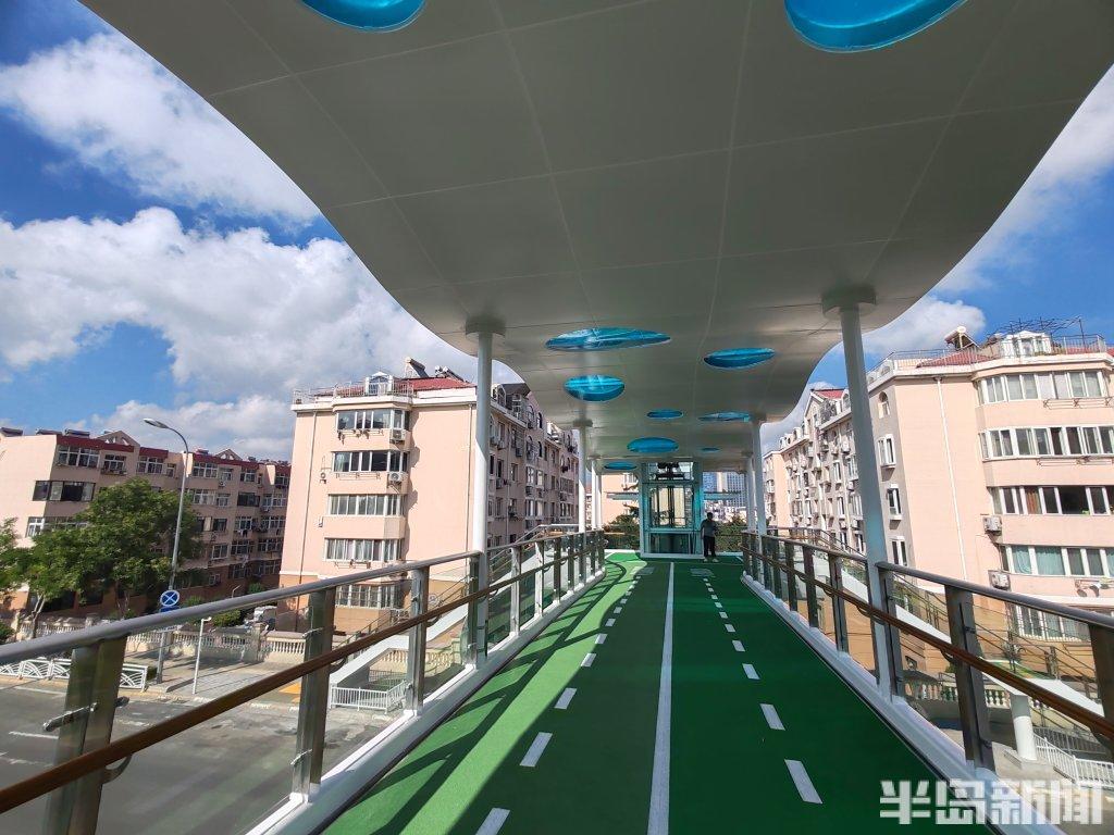 劲松七路过街天桥启用-半岛网